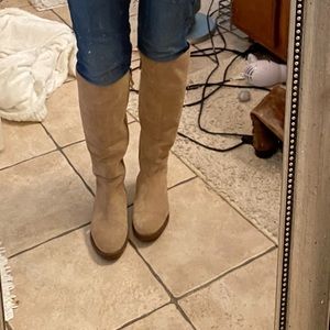 Franco Sarto A-Coley leather suede light tan boots! Excellent condition! Size 6